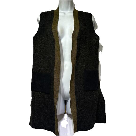 oriana italy green wool vest Size L - Picture 2 of 10